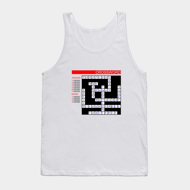 Funny Crossword Tank Top by mailboxdisco